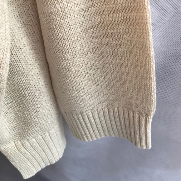 Loft Knit Rib Trim Open Cardigan Popcorn - Picture 4 of 7